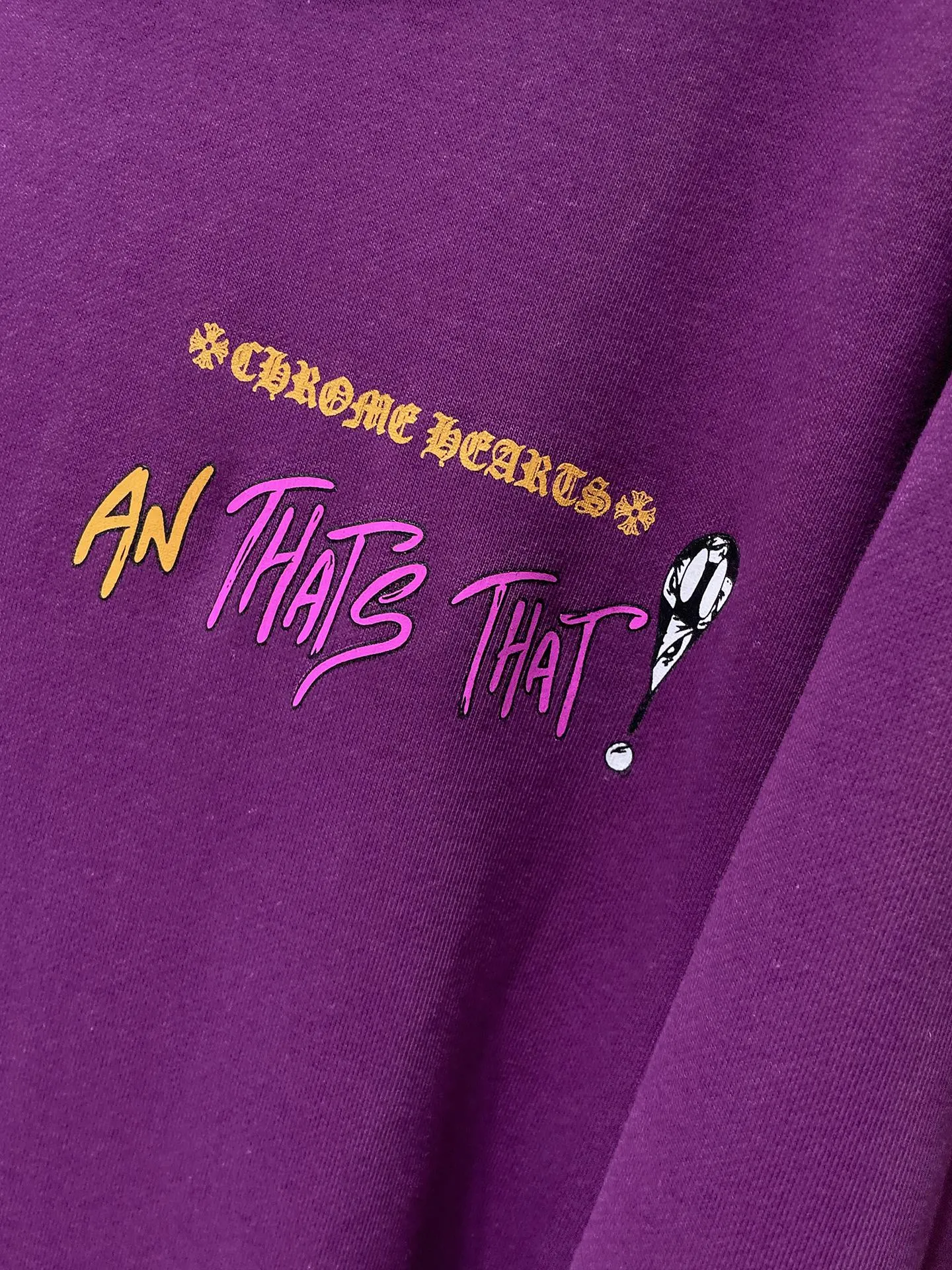 P240 Chrome Hearts 25ss High-weight, environmentally friendly and high-quality top-quality fabric Chrome Matty Boy purple hooded sweatshirt Imported environmentally friendly glue printing and dyeing Counter synchronization 1:1 replica version Recommended color: purple Size: S, M, L, XL.